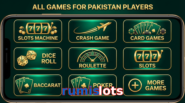 Main screen of Rumislots games page for PK players